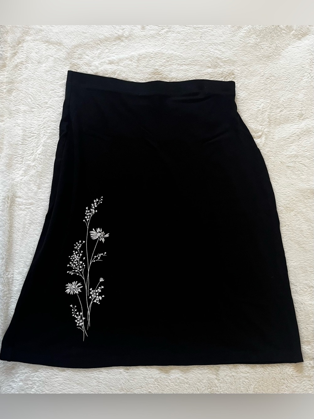 Black Floral-Accent Women’s Skirt - Y2K Liz Claiborne